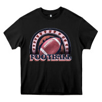 Black football rainbow Heavy Core Tee - JahusDesignShop