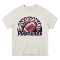 Cream football rainbow Heavy Core Tee - JahusDesignShop