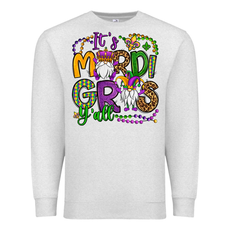 It's Mardi Gras Y'all Gnomes Premium Sweatshirt by OliviaCreatesArt | Teevron