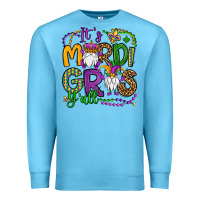 Ocean Blue it's mardi gras y'all gnomes Premium Sweatshirt - OliviaCreatesArt