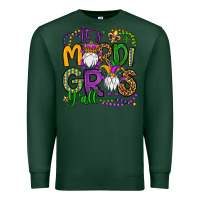 Sports Green it's mardi gras y'all gnomes Premium Sweatshirt - OliviaCreatesArt