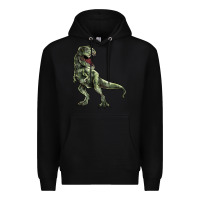 Black T-rex Premium Hoodie - HowdyJamesFarm