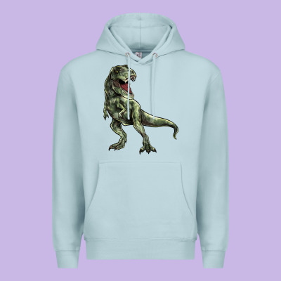 T-rex Premium Hoodie Designed By Howdyjamesfarm