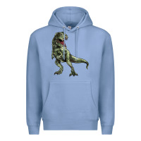 Colony Blue T-rex Premium Hoodie - HowdyJamesFarm