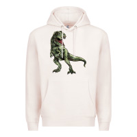 Pale Pink T-rex Premium Hoodie - HowdyJamesFarm