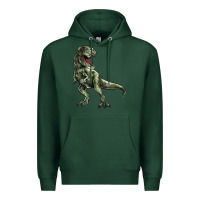 Sports Green T-rex Premium Hoodie - HowdyJamesFarm