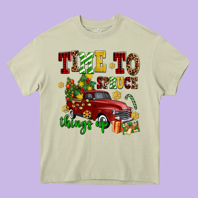 Time To Spruce Things Up Heavy Core Tee Designed By Adodesignshop