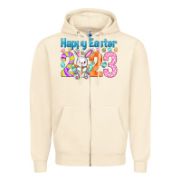 Sandshell Happy Easter 2023 Easter Day Zipper Hoodie - HowdyJamesFarm