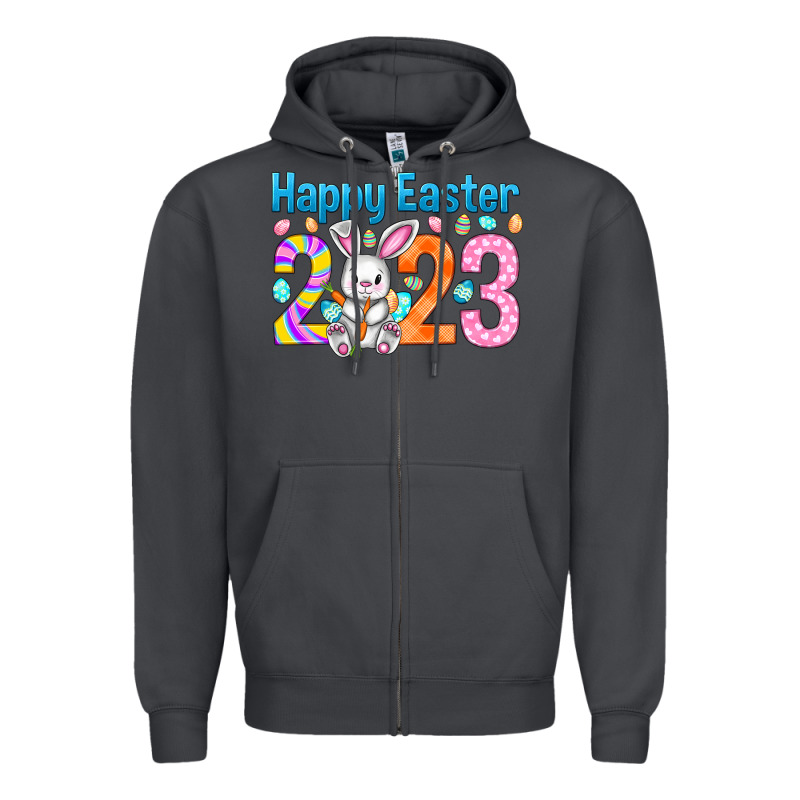 Happy Easter 2023 Easter Day Zipper Hoodie by HowdyJamesFarm | Teevron