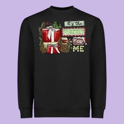 It's The Present For Me Heavyweight Sweatshirt Designed By Sublimationcraftshop
