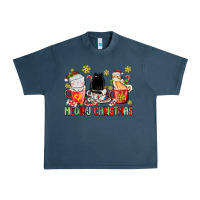 Midnight Navy meowy christmas cats coffee cups Urban Heavy Tee - MaliasSmallBusiness