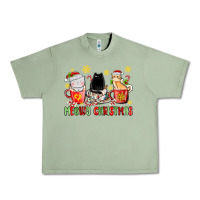 Oil Green meowy christmas cats coffee cups Urban Heavy Tee - MaliasSmallBusiness