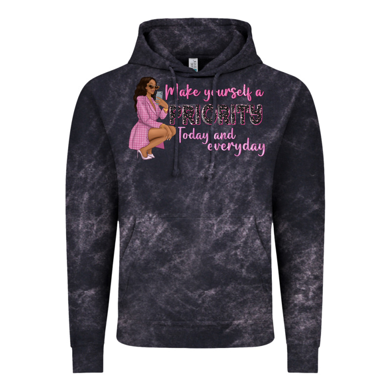 Make Yourself A Priority Today And Everyday Afro W Vintage Hoodie by NancyCooperArtShop | Teevron