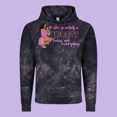 Make Yourself A Priority Today And Everyday Afro W Vintage Hoodie Designed By Nancycooperartshop