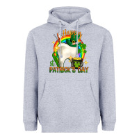 Heather Grey Happy Dentist St. Patrick's Day Heavyweight Hoodie - HowdyJamesFarm