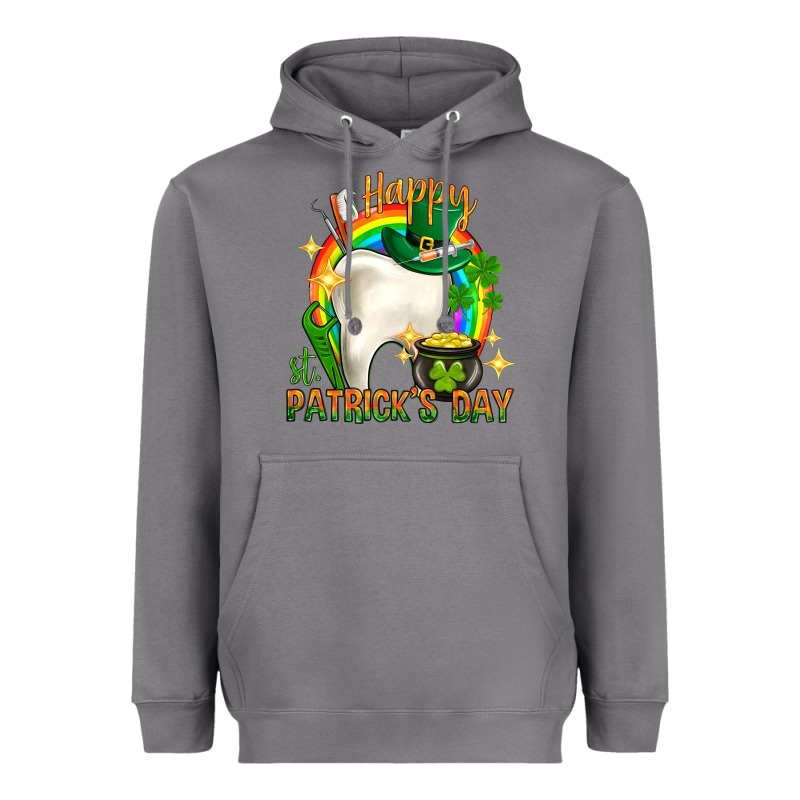 Happy Dentist St. Patrick's Day Heavyweight Hoodie by HowdyJamesFarm | Teevron