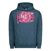 Pigment Midnight Navy breast cancer nurse Urban Hoodie - LillyAllenDesigns
