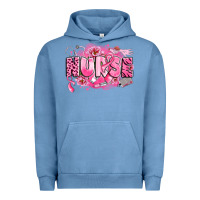 Pigment Pebble Blue breast cancer nurse Urban Hoodie - LillyAllenDesigns