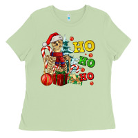 Matcha Christmas ho ho ho skeleton Ladies Tee - AdoDesignShop