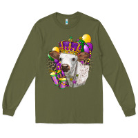 Army Green Mardi Gras Longhorn Calf Long Sleeve Tee - LillyAllenDesigns