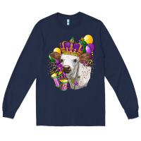 Navy Mardi Gras Longhorn Calf Long Sleeve Tee - LillyAllenDesigns