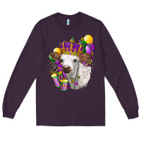 Plum Mardi Gras Longhorn Calf Long Sleeve Tee - LillyAllenDesigns