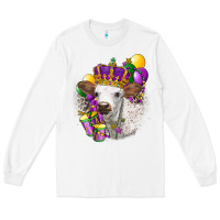 White Mardi Gras Longhorn Calf Long Sleeve Tee - LillyAllenDesigns