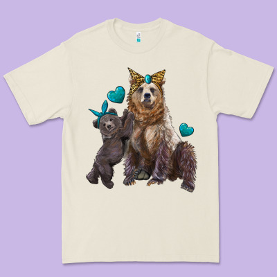 Mama Bear And Baby Bear Premium Tee Designed By Artiststas