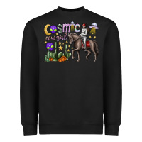 Black cosmic cowgirl Heavyweight Sweatshirt - SublimationCraftShop