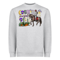 Heather Grey cosmic cowgirl Heavyweight Sweatshirt - SublimationCraftShop