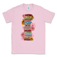 Bubblegum Pink floral books Classic Tee - MaliasSmallBusiness