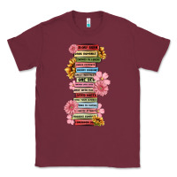 Burgundy floral books Classic Tee - MaliasSmallBusiness