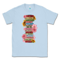 Dusty Blue floral books Classic Tee - MaliasSmallBusiness