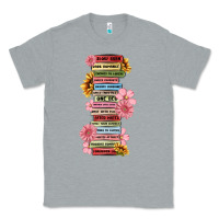 Heather Grey floral books Classic Tee - MaliasSmallBusiness