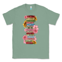 Sage floral books Classic Tee - MaliasSmallBusiness
