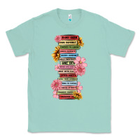 Seafoam floral books Classic Tee - MaliasSmallBusiness