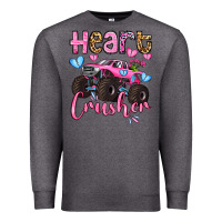 Charcoal Heather heart crusher olivia Premium Sweatshirt - OliviaCreatesArt