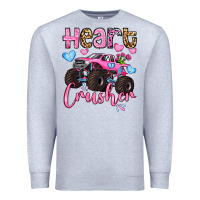 Heather Grey heart crusher olivia Premium Sweatshirt - OliviaCreatesArt