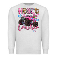 Oatmeal Heather heart crusher olivia Premium Sweatshirt - OliviaCreatesArt