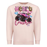 Pale Pink heart crusher olivia Premium Sweatshirt - OliviaCreatesArt