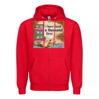 Red i have lived a thousand lives Zipper Hoodie - TumblerDesignByShophia