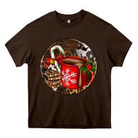 Chocolate Brown Christmas hot chocolate and chocolate Heavy Core Tee - AdoDesignShop