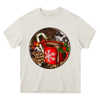 Cream Christmas hot chocolate and chocolate Heavy Core Tee - AdoDesignShop
