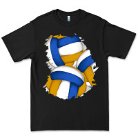 Black volleyball patch Premium Tee - AdoDesignShop