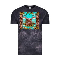 Cloud Black texas longhorn sunflower gemstone Vintage Tee - JahusDesignShop