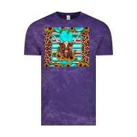 Cloud Purple texas longhorn sunflower gemstone Vintage Tee - JahusDesignShop