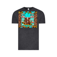 Vintage Black texas longhorn sunflower gemstone Vintage Tee - JahusDesignShop