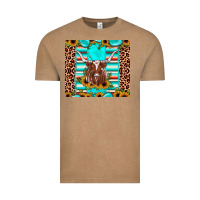 Vintage Coffee texas longhorn sunflower gemstone Vintage Tee - JahusDesignShop