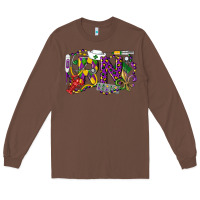 Chestnut RN Registered Nurse Mardi Gras Long Sleeve Tee - LillyAllenDesigns