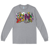 Heather Grey RN Registered Nurse Mardi Gras Long Sleeve Tee - LillyAllenDesigns